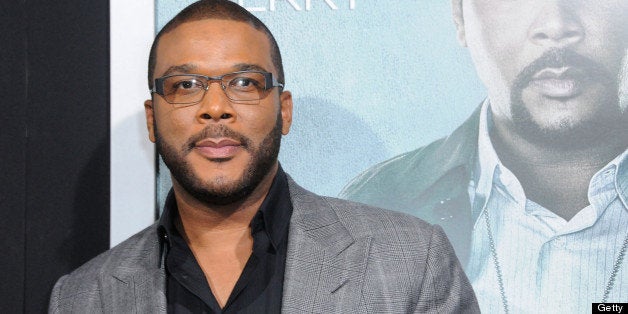 HOLLYWOOD, CA - OCTOBER 15: Actor Tyler Perry arrives at the Los Angeles premiere of 'Alex Cross' held at ArcLight Cinemas C