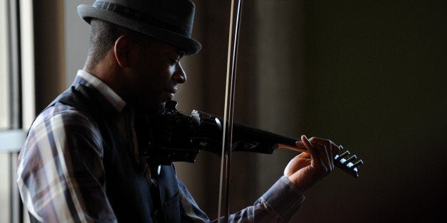 Maestro Hughes ( Jeff Hughes) performs for Five Points Jazz Festival at Coffee at Five Point on Saturday. May 21, 2011. Hyoung Chang/ The Denver Post (Photo By Hyoung Chang/The Denver Post via Getty Images)