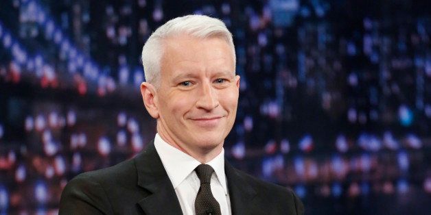 LATE NIGHT WITH JIMMY FALLON -- Episode 813 -- Pictured: Anderson Cooper on April 5, 2013 -- (Photo by: Lloyd Bishop/NBC/NBCU Photo Bank via Getty Images)