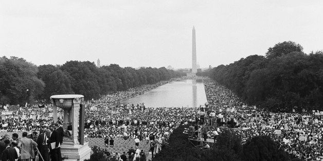 NBC News -- MARCH ON WASHINGTON FOR JOBS AND FREEDOM 1968 -- Pictured: Crowds gather at the National Mall during the March on Washington for Jobs and Freedom political rally in Washington, DC on August 28, 1963 -- (Photo by: NBC/NBCU Photo Bank via Getty Images)