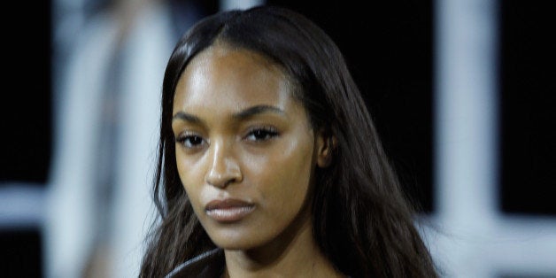 NEW YORK, NY - SEPTEMBER 07: Model Jourdan Dunn walks the runway at the Alexander Wang fashion show during Mercedes-Benz Fas