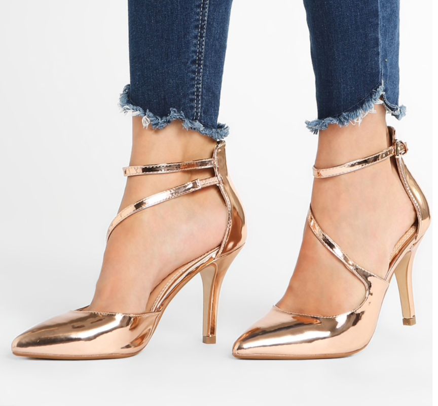 If Carrie Bradshaw was getting ready for a night out on a budget, these would do her proud.High Heels, sizes 3-7 available, &pound;43.99, Buffalo via Zalando.