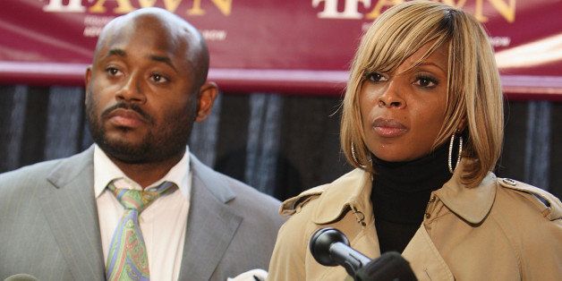 YONKERS, NY - MAY 09: Steve Stoute and Mary J. Blidge speak at press conference for FFAWN:The Mary J. Blige and Steve Stoute Foundation for the Advancement of Women (Photo by Theo Wargo/WireImage)