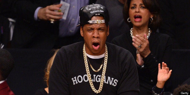 NEW YORK, NY - APRIL 20: Jay-Z attends the Chicago Bulls Vs Brooklyn Nets Playoff Game at the Barclays Center on April 20, 2013 in the Brooklyn borough of New York City. (Photo by James Devaney/WireImage)