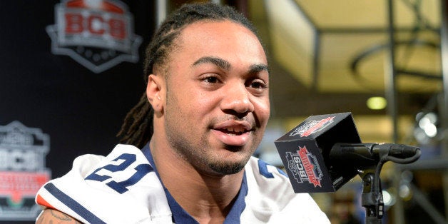 NEWPORT BEACH, CA - JANUARY 4: Running back Tre Mason #21 of the Auburn Tigers speaks during a Vizio BCS National Championsh