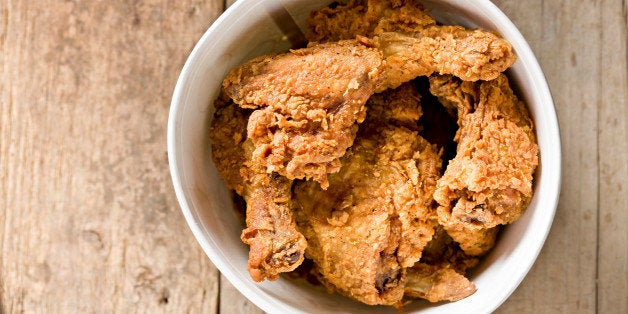 fried chicken and watermelon