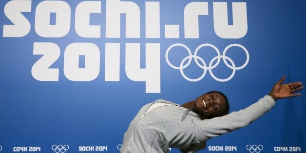 France's figure skater Mae-Berenice Meite poses during a press conference in Chekhov Hall at the Main Media Center in Sochi on February 5, 2014 ahead of the 2014 Sochi Winter Olympics. AFP PHOTO / LOIC VENANCE (Photo credit should read LOIC VENANCE/AFP/Getty Images)