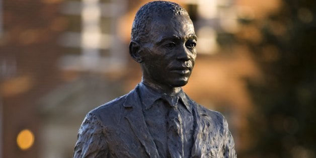 OXFORD, MS - APRIL 12: James H. Meredith statue on the campus of the University of Mississippi on April 12, 2008 in Oxford, Mississippi. (Photo by Wesley Hitt/Getty Images)