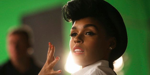 LONDON, ENGLAND - DECEMBER 16: In this handout photo provided by Pepsi on April 2, 2014, singer / songwriter / producer Janelle Monae is pictured on the set of Pepsi's new global commercial and interactive film, 'NOW IS WHAT YOU MAKE IT'. The creative fuses the worlds of football and music, as part of the 2014 Pepsi Football campaign. (Photo by PepsiCo via Getty Images)