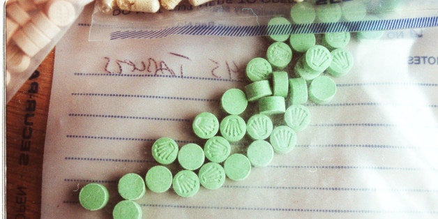 Pix of some of the versions of this drug, ecstasy, in plastic evidence bags at the metro police property unit. Therein lies t