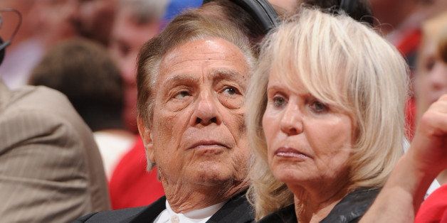 LOS ANGELES, CA - MAY 5: Owner Donald Sterling of the Los Angeles Clippers and his wife Shelly look on during a game against the Memphis Grizzlies in Game Three of the Western Conference Quarterfinals during the 2012 NBA Playoffs at Staples Center on May 5, 2012 in Los Angeles, California. NOTE TO USER: User expressly acknowledges and agrees that, by downloading and/or using this Photograph, user is consenting to the terms and conditions of the Getty Images License Agreement. Mandatory Copyright Notice: Copyright 2012 NBAE (Photo by Andrew D. Bernstein/NBAE via Getty Images)