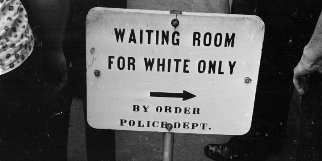 25th May 1961: A police sign for a 'white only' waiting room at the bus station in Jackson, Mississippi. (Photo by William