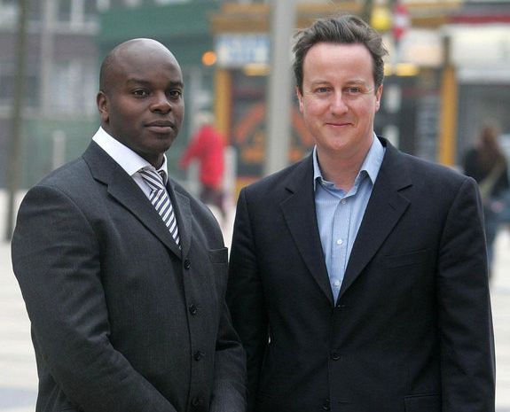 Tory mayoral candidate Shaun Bailey with former Prime Minister David Cameron 