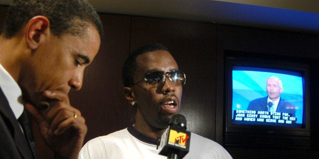 (EXCLUSIVE, Premium Rates Apply) US Senate Candidate for Illinois Barack Obama and Sean 'P. Diddy' Combs (Photo by Rebecca S