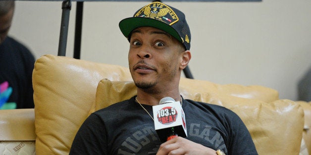 MIAMI, FL - AUGUST 14: T.I. visits radio station 103.5 The Beat on August 14, 2014 in Miami, Florida. (Photo by Larry Marano/