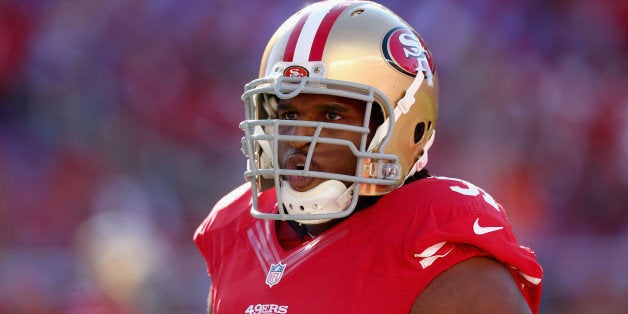 SANTA CLARA, CA - SEPTEMBER 14: Defensive end Ray McDonald #91 of the San Francisco 49ers looks on prior to the start of the game against the Chicago Bears at Levi's Stadium on September 14, 2014 in Santa Clara, California. (Photo by Jeff Gross/Getty Images) 