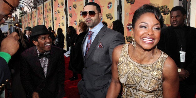 ATLANTA, GA - NOVEMBER 17: (L-R) Lloyd, Apollo Nida, and Phaedra Parks attend the Soul Train Awards 2011 at The Fox Theatre on November 17, 2011 in Atlanta, Georgia. (Photo by Johnny Nunez/WireImage)