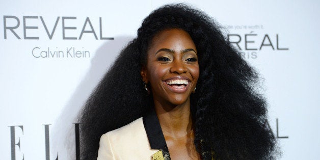 Teyonah Parris arrives at ELLE's 21st annual Women In Hollywood Awards at the Four Season Hotel on Monday, Oct. 20, 2014, in