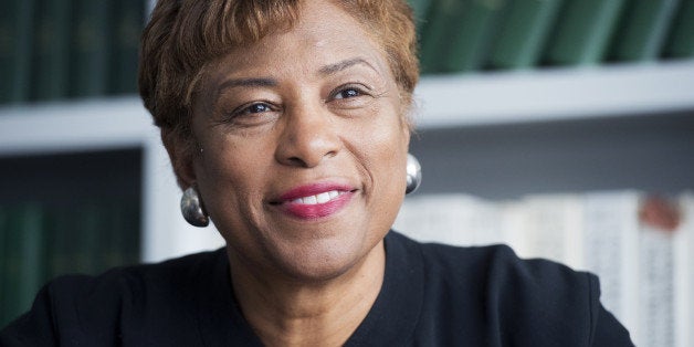 UNITED STATES - SEPTEMBER 27: Brenda Lawrence, candidate for Michigan's 14th congressional district, is interviewed by CQ Rol