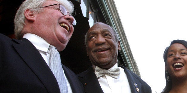 05/17/2004 - Washington, D.C. Jack Kemp, former congressman and co-founder of Empower America, philanthropist and comedian Bill Cosby, Howard University Board of Trustees Chairman Frank Savage and his daughter Grace Savage arrive at a Constitution Hall gala in honor of the 50th anniversary of the Supreme Court ruling on Brown vs. Board of Education. (Photo by Dudley M. Brooks/The Washington Post/Getty Images)