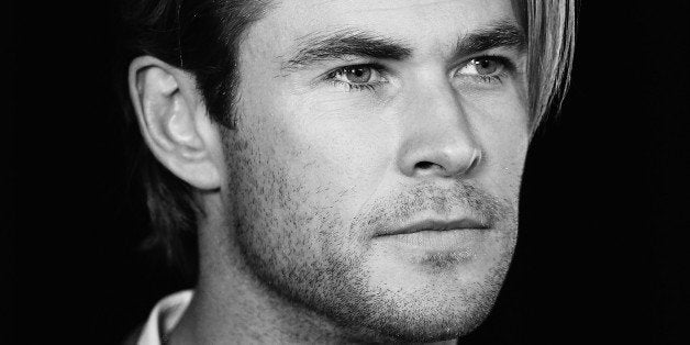 SYDNEY, AUSTRALIA - OCTOBER 30: (EDITORS NOTE: Image has been converted to Black & White) Chris Hemsworth attends the Foxtel