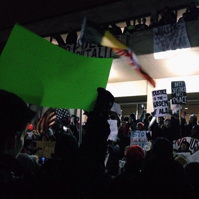 Peaceful protest in Minneapolis, MN on Tues. Nov 25, 2014. 