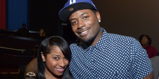 ATLANTA, GA - JANUARY 27: Toya Wright and Memphitz attends the 'About Last Night' screening at Regal Cinemas Atlantic Statio