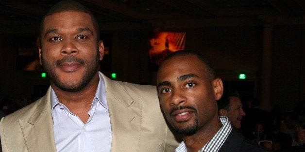 LAS VEGAS, NV - MARCH 31: Mike Pasternack, Tyler Perry, and Charles King attend CinemaCon, the official convention of the National Association of Theatre Owners, at The Colosseum of Caesars Palace on March 31, 2011 in Las Vegas, Nevada. (Photo by Ryan Miller/Getty Images)