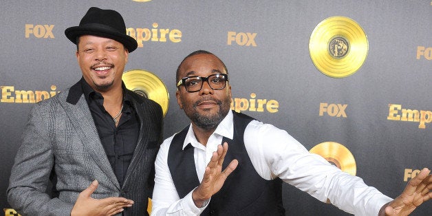 HOLLYWOOD, CA - JANUARY 06: Actor Terrence Howard and director Lee Daniels arrive at the red carpet premiere of 'Empire' at
