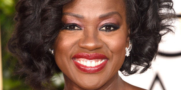 BEVERLY HILLS, CA - JANUARY 11: Actress Viola Davis attends the 72nd Annual Golden Globe Awards at The Beverly Hilton Hotel
