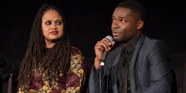 HOLLYWOOD, CA - NOVEMBER 11: Director Ava DuVernay (L) and actor David Oyelowo attend the 'Selma' first look during the AFI FEST 2014 presented by Audi at the Egyptian Theatre on November 11, 2014 in Hollywood, California. (Photo by Alberto E. Rodriguez/Getty Images for AFI)