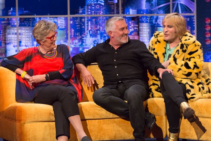 Paul appears on 'The Jonathan Ross Show' with 'GBBO' co-stars Prue Leith and Noel Fielding