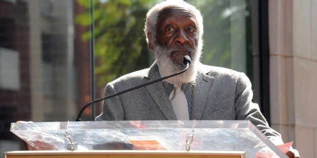 HOLLYWOOD, CA - FEBRUARY 02: Dick Gregory Honored On The Hollywood Walk Of Fame on February 2, 2015 in Hollywood, California. (Photo by Albert L. Ortega/Getty Images)