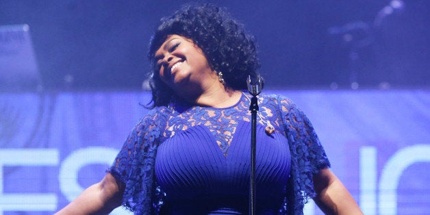 HOLLYWOOD, CA - FEBRUARY 05: Jill Scott performs onstage during the 6th Annual 'Black Women In Music' event held at Avalon o