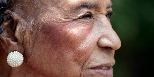 Amelia Boynton Robinson, 97, of Tuscaloosa, Ala., laments the fact that so few young people were out...