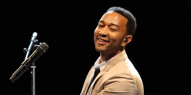 John Roger Stephens as John Legend performing as part of The All of Me Tour at Chastain Park Amphitheatre on Tuesday, July 29, 2014, in Atlanta. (Photo by Robb D. Cohen/Invision/AP)