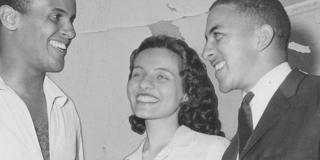 Musician and actor Harry Belafonte, Freedom Rider Diane Nash and Freedom Rider Charles Jones discussing the Freedom Riders movement, July 14, 1961. (Photo by Afro American Newspapers/Gado/Getty Images)