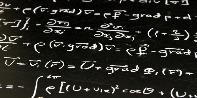 Equations on blackboard