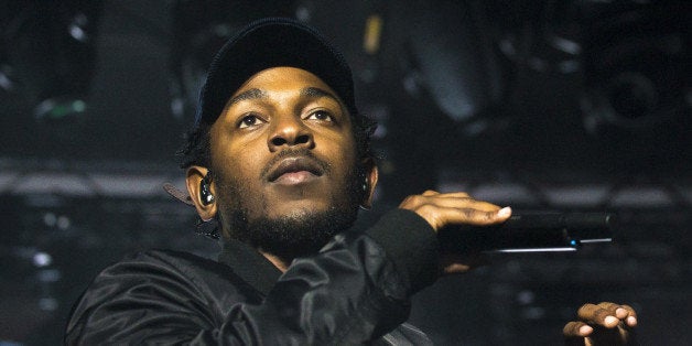 CLEVELAND, OH - OCTOBER 30: Kendrick Lamar performs during the Cleveland Cavaliers & Turner Sports Home Opener Fan Fest on O