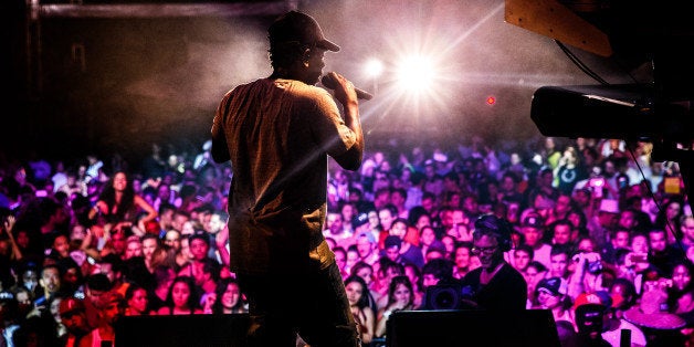 FAJARDO, CA - NOVEMBER 01: Kendrick Lamar performs during the Bacardi Triangle event on November 1, 2014 in Fajardo, Puerto