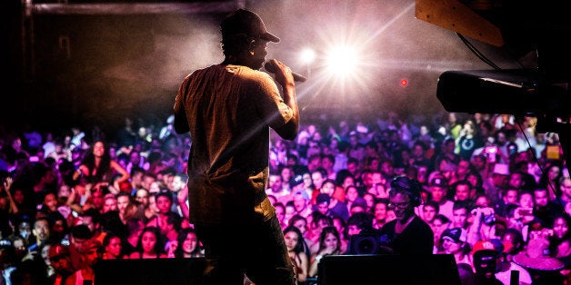 FAJARDO, CA - NOVEMBER 01: Kendrick Lamar performs during the Bacardi Triangle event on November 1, 2014 in Fajardo, Puerto Rico. The event saw 1,862 music fans take on one of the most mysterious forces of nature in a three day epic music adventure. (Photo by Christopher Polk/Getty Images for BACARDI)