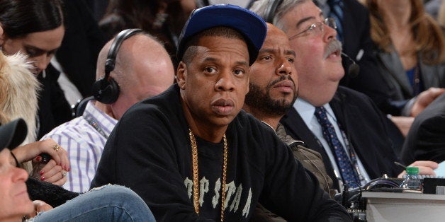 NEW YORK, NY - FEBRUARY 15: Jay Z attends the 64th NBA All-Star Game presented by KIA as part of the 2015 NBA All-Star Weekend on February 15, 2015 at Madison Square Garden in New York, New York. NOTE TO USER: User expressly acknowledges and agrees that, by downloading and/or using this photograph, user is consenting to the terms and conditions of the Getty Images License Agreement. Mandatory Copyright Notice: Copyright 2015 NBAE (Photo by Andrew D. Bernstein/NBAE via Getty Images)