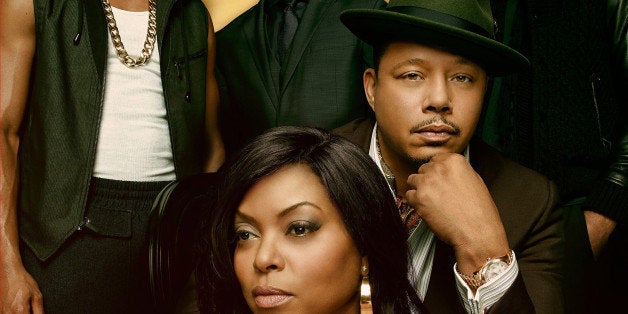 EMPIRE: (L-R) Bryshere Gray, Trai Byers, Jussie Smollett, Terrence Howard and Taraji P. Henson. The epic family battle begins