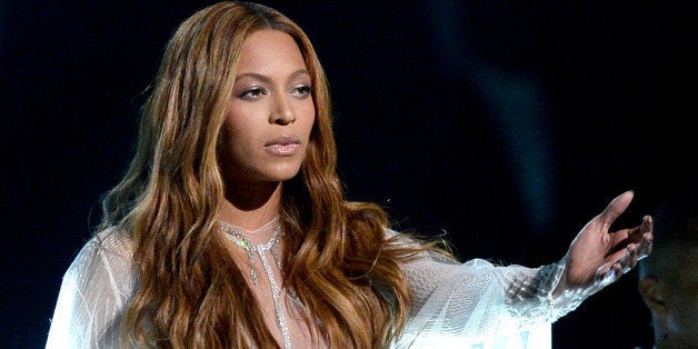 LOS ANGELES, CA - FEBRUARY 08: Singer Beyonce performs 'Precious Lord, Take My Hand' onstage during The 57th Annual GRAMMY A