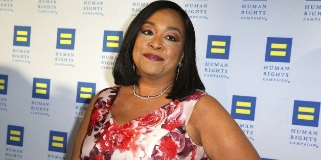 Shonda Rhimes arrives at the 2015 Human Rights Campaign Gala Dinner at the JW Marriott LA Live on Saturday, March 14, 2015 in