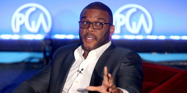 HOLLYWOOD, CA - MAY 31: Chairman of The Tyler Perry Company Tyler Perry speaks at the 7th Annual Produced By Conference at P