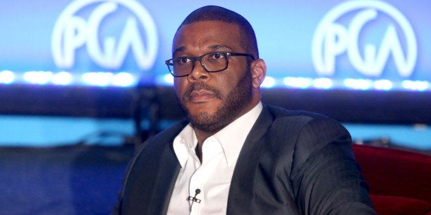 HOLLYWOOD, CA - MAY 31: Chairman of The Tyler Perry Company Tyler Perry speaks at the 7th Annual Produced By Conference at P