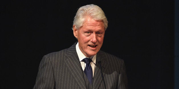 NEW YORK, NY - JUNE 03: Former President Bill Clinton speaks during the Forbes' 2015 Philanthropy Summit Awards Dinner on June 3, 2015 in New York City. (Photo by Dimitrios Kambouris/Getty Images)