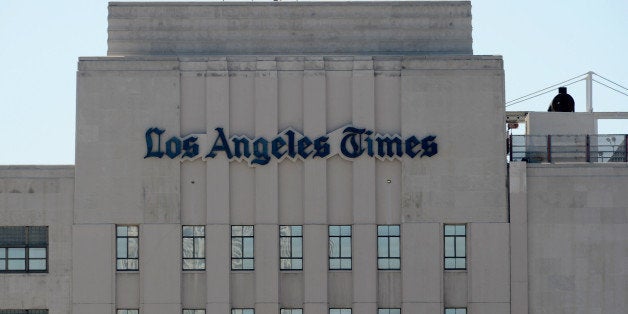 LOS ANGELES, CA - JUNE 07: The Los Angeles Times building is seen on June 7, 2012 in Los Angeles, California. A U.S. Bankrupt