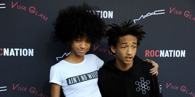Willow Smith, left, and her brother Jaden Smith arrive at the Roc Nation 2014 Pre-Grammy Brunch Celebration on Saturday, Jan. 25, 2014, in Los Angeles. (Photo by Jordan Strauss/Invision/AP)